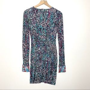 Saloni Jersey Dress with Embellishments On Wrist